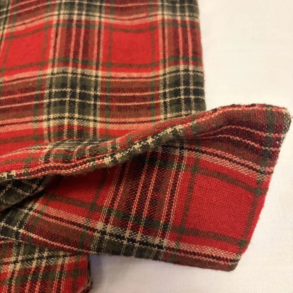 Reversible Holiday Christmas Plaid Cloth Placemats Set of 5 Red Green Black